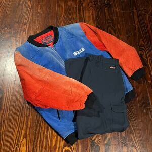 Dickies 38x32 Workwear Cargo Pants Navy Relaxed Straight Utility Streetwear